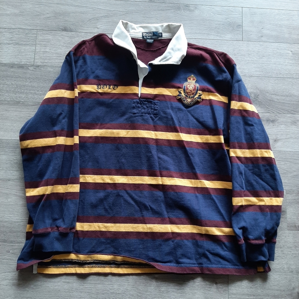 Men's long sleeve polo rugby shirt